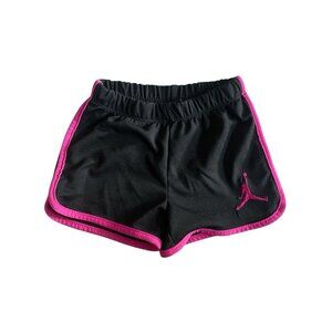Jordan Black & Pink Pull On Elastic Waist Athletic Shorts Toddler Girls Size 2T